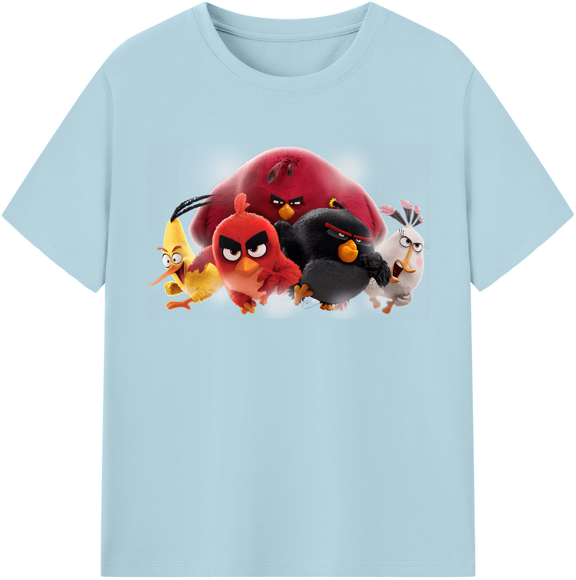 （画像用） Angry Birds アングリーバード 綿100％半袖Tシャツ（フロントプリント）
